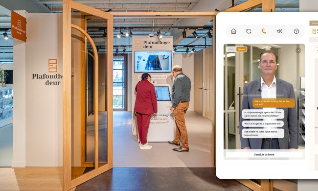 AI verkoper in showroom