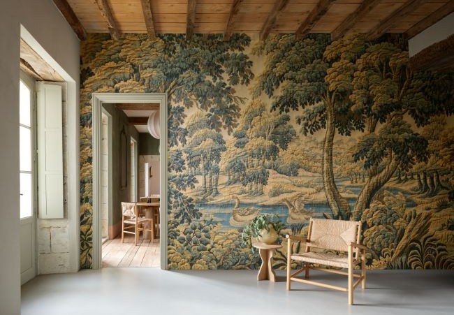 Historische wandtapijt als behang