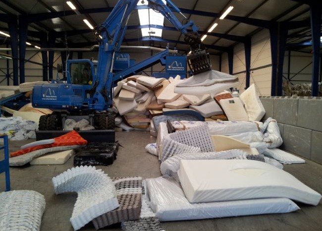 Groei recycling droge matrassen