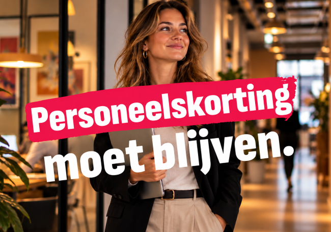Steun voor behoud personeelskorting