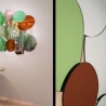 Spiegelkunst in bloemvorm